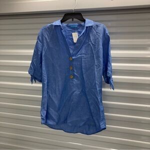 J. McLaughlin Denim Blue Casual Shirt